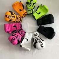 12OZ VENUM 毒液拳击手套成人男女散打训练泰拳格斗搏击沙袋拳套 黑色