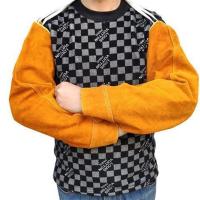 牛皮套袖电焊护袖焊工防护装备焊接防烫防火花耐高温隔热阻燃加长 加厚牛皮套袖