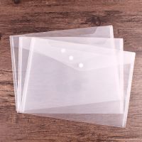 100个装A4透明塑料按扣文件袋PP资料袋档案袋 学生试卷文具袋加厚 透明白 20个