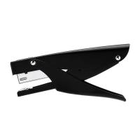 得力手握式订书机加厚学生用办公装订机金属耐用装订器省力钉书机 经典实惠型0346[黑色] [送一盒钉]