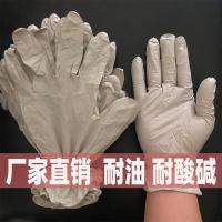 B级一次性丁腈手套耐油耐酸碱防滑防护工业丁晴手套维修车间批发 B级灰色耐油丁腈手套50只 S码