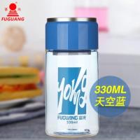 富光炫彩太空杯FG0091男女学生防漏防摔塑料水杯创意提手随手杯 330ML蓝色