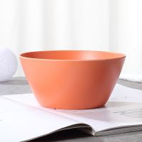 北欧风竹纤维碗单个家用碗中号汤碗面碗多色可选易清红色梯形中号碗