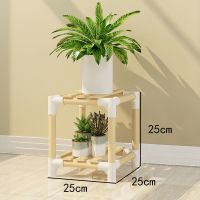 盆栽植物实木简易花架多层阳台盆景客厅室内置物架绿萝多肉花架子 A01款 [优质实木花架]