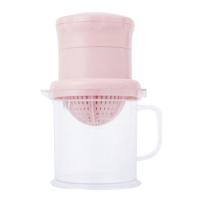 手动榨汁机家用榨汁器婴儿宝宝原汁机压汁器迷你炸果汁机榨橙汁 北欧粉