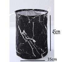 布艺脏衣篮脏衣服收纳筐放衣物娄篮玩具北欧折叠家用洗衣篓桶神器 35*45cm开口黑大理石