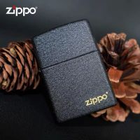 Zippo煤油打火机黑摩沙黑裂漆之宝煤油火机送男女朋友送父亲 纯标 单机(需要自己准备油)