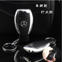 防风创意打火机奔驰奥迪豪车钥匙模型加重版充气打火机装B逼神器 奔驰钥匙