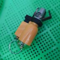 创意手表充气打火机带七彩灯电子真手直冲防风表个性闪灯表盘刻字 混色直冲随机发[不带表] 单只打火机送烟嘴