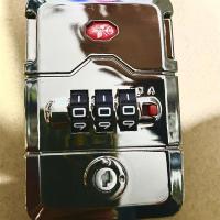 行李箱小方锁锁扣密码锁配件拉杆箱海关锁扣旅行箱皮箱子配件园锁 枪色小方锁一个