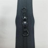YKK5号尼龙双拉头拉链 背包行李箱书包拉锁配件 沙发被套长拉链 正装带锁黑布黑头5号无止口 50CM