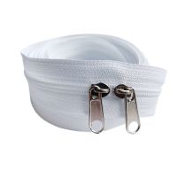 被套拉链1/1.5米白色3号尼龙双头闭尾床单被罩上的长拉链拉锁配件 白色 1米2条