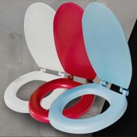 马桶盖家用通用硅胶马桶盖加厚软坐便盖 泡沫马桶老式EVA发泡盖板 u型蓝色