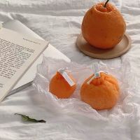 韩风ins芝士奶酪香薰蜡烛丑橘蓝风铃小苍兰装饰柠檬摆件拍照礼物 小丑橘(小苍兰香味)