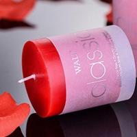 2/3只装 圆柱无烟无味去味浪漫薰香烛光晚餐蜡烛家用香味香薰蜡烛 红色无味 直径*高度5X5cm(2个装)