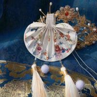 寻闲斋古法荷包仿孔府花鸟裙花鸟遥远荷包带流苏 米白花鸟图