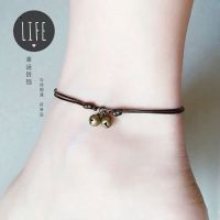 日韩铃铛脚链女复古脚环脚串简约学生闺蜜小清新百搭脚绳 1条简约款