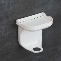 免打孔沐浴露瓶挂架洗发水洗手液收纳浴室置物架吸壁式无痕挂钩 象牙白[1个装]