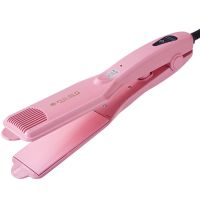 玉米须烫夹板女内蓬松垫发根隐形理发店专用小型夹板直发卷发两用 粉色 平面直发夹板(只能拉直发)