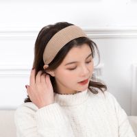 韩国发带 头饰发饰带齿防滑发箍遮盖白发碎发宽边压发卡蕾丝发箍 卡其特惠款