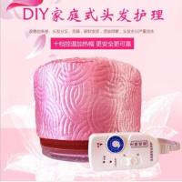 理发店电热帽家用发膜加热帽染发焗油烫发帽头发护理倒膜蒸发帽子 粉色十档电热帽