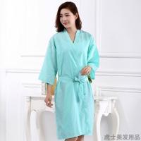 虎士理发店客服围布美发客袍发廊剪发和服染发高档顾美容院客袍 浅绿色