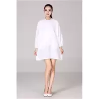美发围布专业美发大工服技师服防水反穿衣发廊剪发围 白色