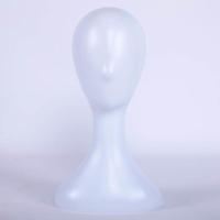 塑料女模特头假人头白色女头模展示头模抽象头假发帽子围巾展示架 吹塑长颈头白色