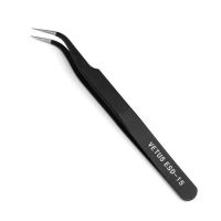 嫁接睫毛专用镊子不锈钢防静电美甲贴钻精密弯头直头海豚夹金羽夹 弯头镊子