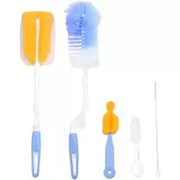 奶瓶刷奶瓶清洁刷子死角360度清洁刷套装洗奶瓶的神器吸管小刷子 奶瓶刷五件装