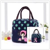 新款手提包防水帆布便当包妈咪包妈妈包小布包手拎饭盒袋上班女包 绿色 小公主 长24*宽16*高19提高12cm