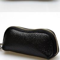 真皮牛皮小钥匙包零钱包汽车钥匙包男女通用小零钱包2020新花生包 真皮花生黑色