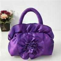 民族风迷你妈妈买菜包手提手拎小帆布包中年买菜手拿零钱包布艺包 玫瑰紫罗兰