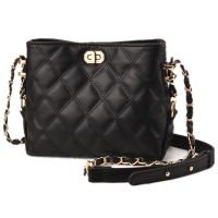 链条菱格包斜挎包女单肩包今年流行包包女2020新款小ck韩范潮流 黑色(肩带可调节+收藏送香包)