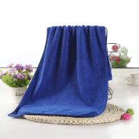 理发店美容院专用包头干发毛巾发廊美发汗蒸足疗加厚吸水毛巾批发 蓝色 加厚(1条)70*140cm浴巾