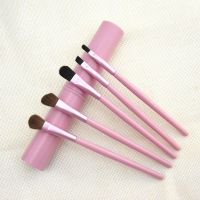 [不掉毛]5支化妆刷套装全套初学者粉刷美妆工具刷子眼影刷便携 HZS001 粉色[塑料管装]