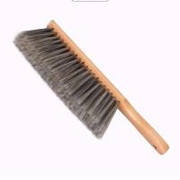 大号实木柄扫床刷子扫床笤帚家用多毛床刷除尘刷防静电软毛沙发刷 大号榉木柄磨尖毛床刷[一个装]灰色丝