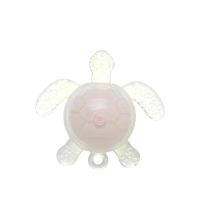 宝宝手摇铃手指牙刷牙胶婴儿磨牙棒儿童玩具防吃手神器硅胶可水煮 摇铃乌龟粉色液体牙胶