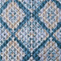 沙发垫布料批发面料桌布料飘窗布床罩夹棉面料蕾丝花边 欧花蓝 0.5米(布面宽2.7米)