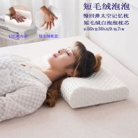 慢回弹太空记忆枕芯成人枕头学生枕记忆枕头护颈枕套慢回弹枕芯 经济型白泡泡