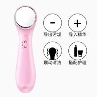 离子导入仪美容仪多功能脸部按摩导出黑头美白嫩肤电动清洁按摩器 粉色款[内置电池] 多功能美容仪[标配-无]