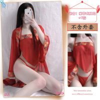 情趣内衣性感睡衣女极度诱惑调情免脱直入全透明睡裙超骚大码衣服 肚兜+T裤[不含外套]