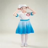 护士抗疫舞蹈演出服医生舞台表演服儿童款护士服追梦天使合唱衣服 如图 120