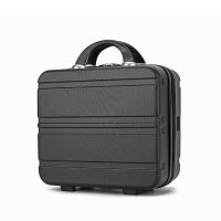 小清新化妆箱便携式手提箱糖果色行李包14寸化妆包16寸电脑包箱包 14寸黑色