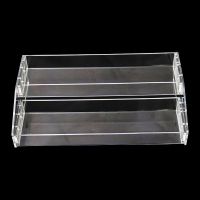 桌面收纳架置物架多层储物梯形透明ins少女卧室办公桌大容量简约 两层整理收纳架内宽7.4长30