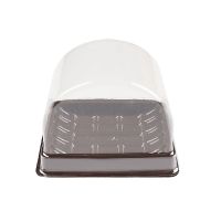 蛋糕卷盒子瑞士卷虎皮卷一次性包装盒半圆班戟盒烘焙西点蛋糕盒子 黑底单盒 50套