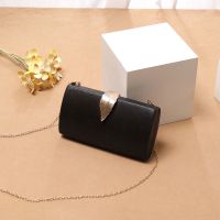 时尚气质宴会包手拿包女士链条小包包名媛晚宴礼服包配旗袍盒子包 黑色