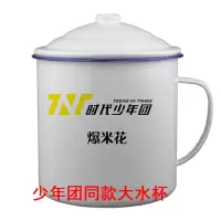 带盖大容量超大号搪瓷缸怀旧老式大茶缸子复古语录搪瓷杯TNT同款 16cmTNT少年团同款3升加厚带盖