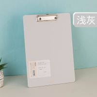 得力文件夹板垫板A4亚克力写字板硬壳讲义板书资料夹商务办公板夹 [升级款]浅灰-可悬挂