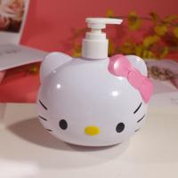 kitty大容量乳液按压瓶浴室洗手液洗发水沐浴露补充替换分装瓶 粉色头型450ML瓶